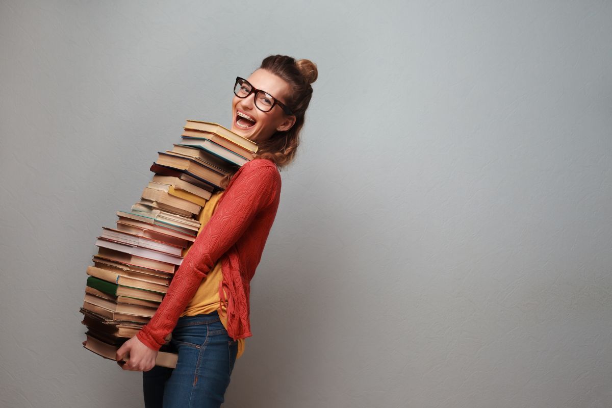 carrying books